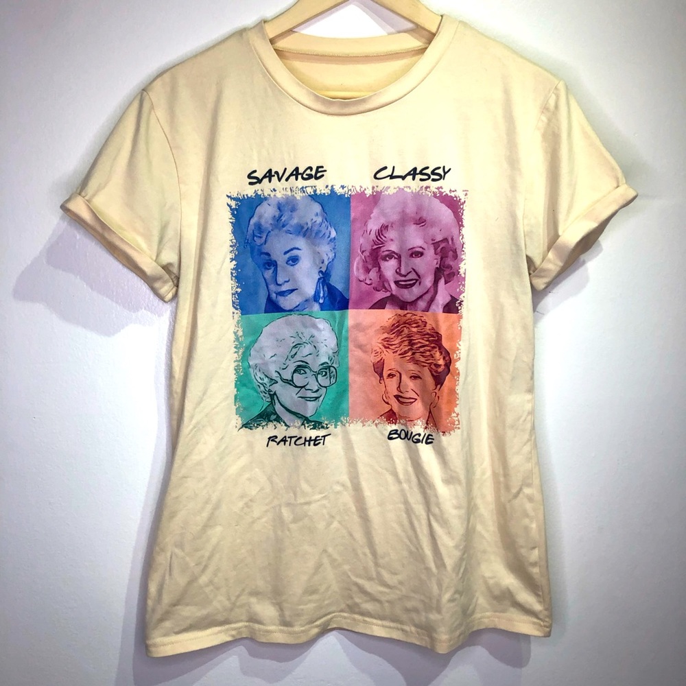 Golden Girls short sleeve T-shirt yellow size large